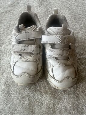 Stride Rite White Kids Hook-and-Loop Sneakers